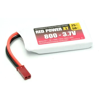 Afbeelding van Red Power LiPo accupack 3.7 V 800 mAh 25 C Softcase JST, BEC