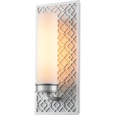 Afbeelding van Elstead Lighting LED Wandlamp Ziggy 1X E27 Max 40W IP44 Lacquered Silver