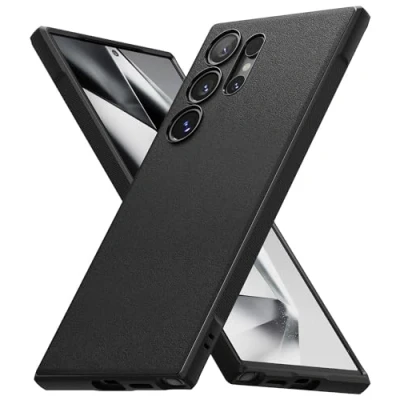 Afbeelding van Ringke beschermhoes compatibel met Samsung Galaxy S24 Ultra [Onyx], schokbestendig, robuust, flexibel, ultradun, zacht, TPU, duurzaam, voor Ultra, zwart