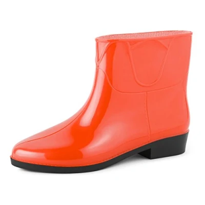 Afbeelding van Ladeheid Dames Regenlaarzen Korte Rubberen Laarzen PVC LA ZT Meduza Oranje 6M 38