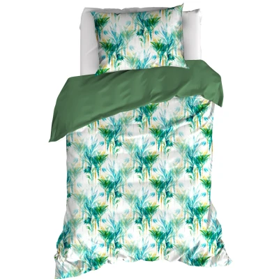 Afbeelding van De Witte Lietaer Bambus Dekbedovertrek Eenpersoons 140x200/220 cm Peacock