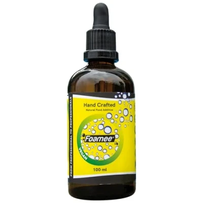 Afbeelding van Foamee 100ml Cocktail Foamer Vegan Gluten Vrij Geen Pinda 625+ Cocktails 2 tot 4 druppels per flesje komt met pipet jaar houdbaar hoeft niet in koelkast bewaard te worden 5 25 graden