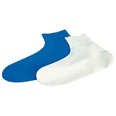 Afbeelding van Zoggs Latex Pool Socks Small zwemsokken blauw/wit, maat S, wit of marineblauw, marineblauw