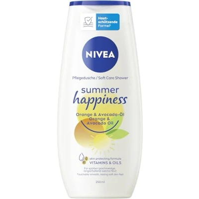 Afbeelding van NIVEA Summer Happy Orange verzorgende douchegel en avocado olie, 3 x 250 ml, stuks