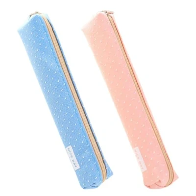 Afbeelding van 2 stuks schattige gaten, schrijfwarenzakjes, canvas etui voor studenten, mini meisjes, schoolmateriaal