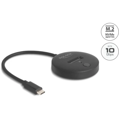 Afbeelding van Delock M.2 docking station voor NVMe / SATA SSD met USB 10, Accessoires harde schijven