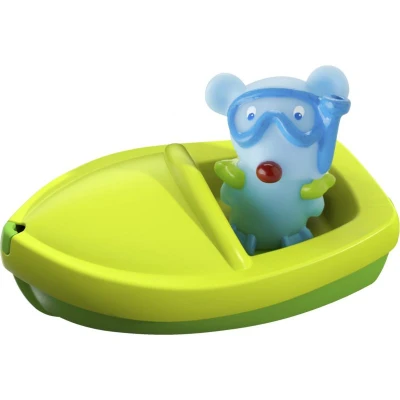 Afbeelding van Haba Badboot Muis Ahoi! 12 Cm Groen/blauw