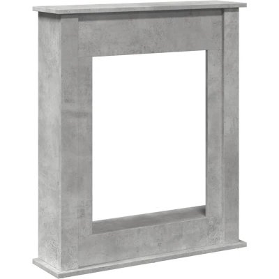 Afbeelding van vidaXL Haardombouw 75x20x87,5 cm bewerkt hout betongrijs