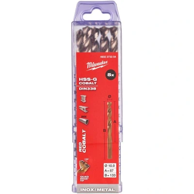 Afbeelding van MILWAUKEE 4932373354 HSS G Cobalt metaalboor 10x133mm (5 st.)
