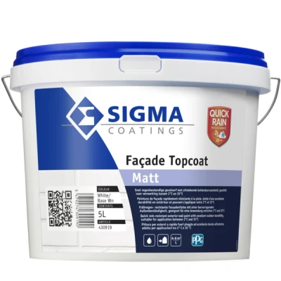 Afbeelding van Sigma Façade Topcoat Matt 5 liter Muurverven