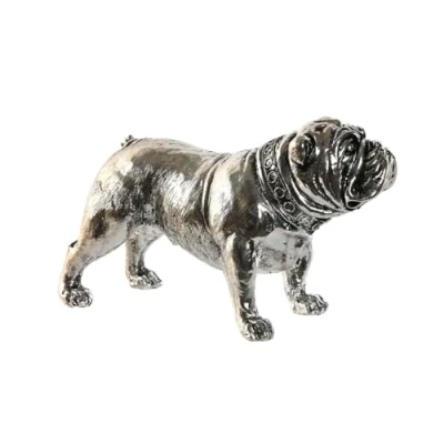 Afbeelding van Decoratieve figuren Home ESPRIT Zilverkleurig Hond Loft 28,5 x 11 16 cm