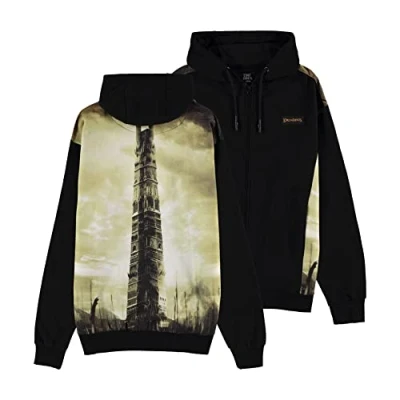 Afbeelding van The Lord Of Rings Tower Sauron Sublimated Print Vest met capuchon M Zwart