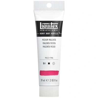 Afbeelding van Liquitex 1045500 Professional Heavy Body acrylverf in kunstenaarskwaliteit met uitstekende lichtechtheid en boterachtige consistentie 59ml tube, Medium Magenta