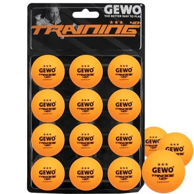 Afbeelding van Gewo Tafeltennisballen Training box van 12 3* Oranje Ping Pong Ballen