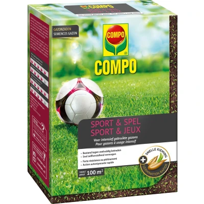 Afbeelding van COMPO Gazonzaad Sport &amp; Spel voor intensief gebruikte gazons bestand tegen veelvuldig betreden doos 2 kg (100 m²)