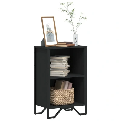 Afbeelding van Boekenkast 50x31x74,5 cm bewerkt hout zwart