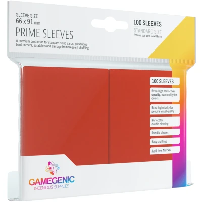 Afbeelding van Gamegenic Sleeves Prime Red (100 stuks)