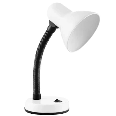 Afbeelding van VIRONE FUPI Bureaulamp, 40 W, E27, staal + kunststof, verwisselbare lichtbron, wit