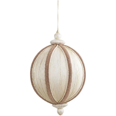 Afbeelding van PTMD Kersthanger Nadinee 20x20x30 cm Polyester Creme