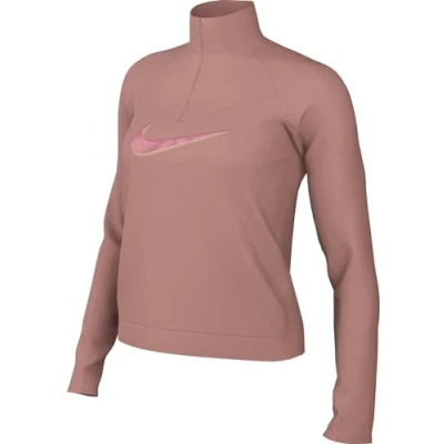 Afbeelding van Nike Performance W NK DF HBR HZ Pacer Longsleeve, Dames, Maat: Large, Red stardust/fierce pink