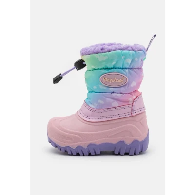 Afbeelding van Playshoes Snowboots Pastel Regenboog Hartjes Roze Maat 20/21