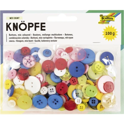 Afbeelding van Knopen Folia 100 gram assorti