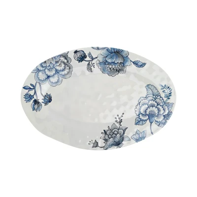 Afbeelding van Rose&amp;tullipani Ovale Schotel 45x30 Cm Ev2 Wit Melamine