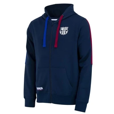 Afbeelding van Barça Herenjack met capuchon en ritssluiting, officiële collectie FC Barcelona, voetbal, maat L
