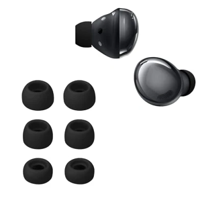 Afbeelding van kwmobile 6x cover voor in ear oortjes geschikt Samsung Galaxy Buds Pro Vervangende oordopjes van siliconen zwart 3 maten