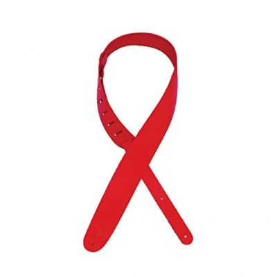 Afbeelding van D&#039;Addario gitaarband van leer gitaarriem elektrische akoestische en basgitaarband rood, Rood