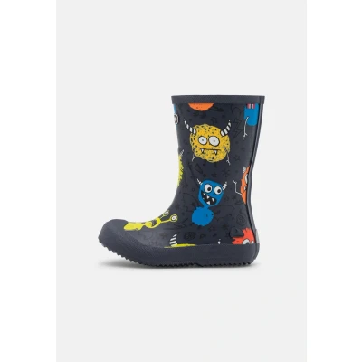 Afbeelding van Viking Indie Print Unisex Regenlaarzen navy/multicoloured voor kinderen, Maat: 28, Navy/multi coloured Kunststof