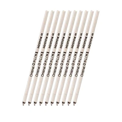 Afbeelding van Online 10 stuks mini balpenvullingen internationale standaard D1, lijndikte M, onuitwisbaar, balpenvulling, zwarte schrijfkleur