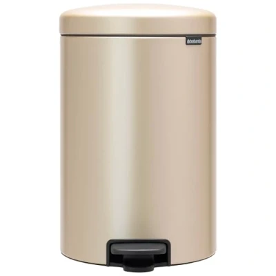 Image de Brabantia Poubelle à Pédale Newicon, 20 litres, avec Seau Intérieur en Plastique Metallic Gold