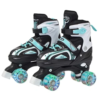 Afbeelding van Apollo Super Quad X Pro, led rolschaatsen voor kinderen en jongeren, ideaal beginners, rolschaatsen, comfortabel meisjes jongens.