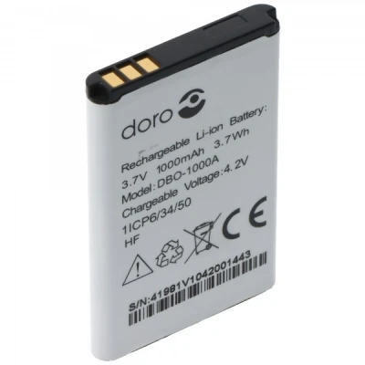 Afbeelding van Originele Doro accu geschikt voor Handy 1370, 2404, DBO 1000A, 1ICP6/34/50, 3.7V, 1000mAh