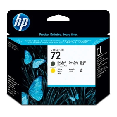 Image de HP DesignJet T610 24&quot; 72 (C9384A) tête d&#039;impression noir mat et jaune (d&#039;origine)