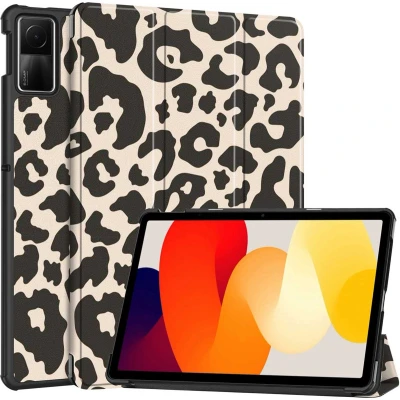 Afbeelding van iMoshion Tablet Hoes Geschikt voor Xiaomi Redmi Pad SE Design Trifold Bookcase Meerkleurig /Leopard