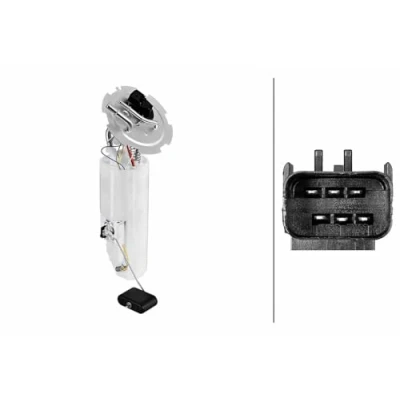 Afbeelding van HELLA 8TF 358 306 291 Brandstoftoevoereenheid Met pakking, brandstoftoevoermodule Electrisch Benzine