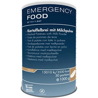 Afbeelding van Emergency Food Aardappelpuree met vegetarisch melkpoeder, noodreserve voor kamperen, trekking enz. Versterking en voeding 1000 g blik