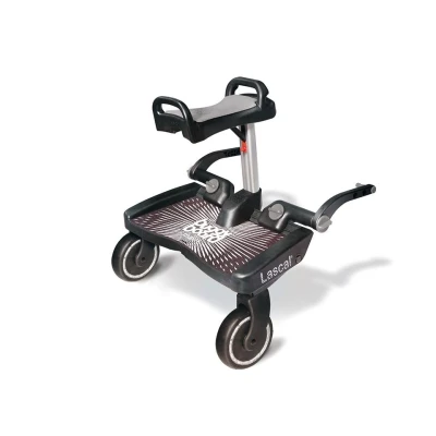 Afbeelding van Lascal Meerijdplankje Universeel Maxi+ Black Met Zitje