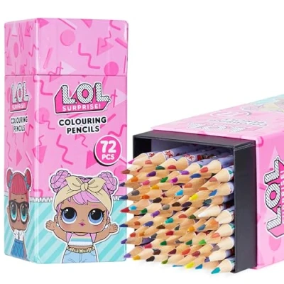 Afbeelding van L.O.L. Surprise! kleurpotloden voor kinderen, set met 72 kleuren en tekenen, verschillende