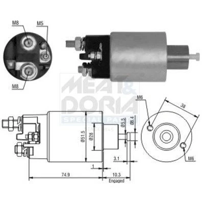 Afbeelding van Magnetische schakelaar, starter MEAT &amp; DORIA 46099