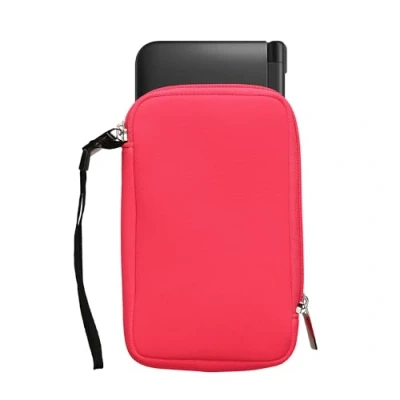 Afbeelding van kwmobile Carrying Case Compatible with Nintendo 3DS XL Neoprene Console Pouch Zipper Neon Pink