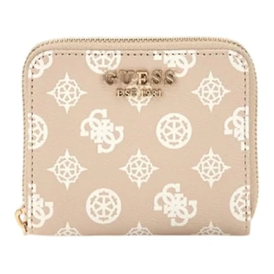 Afbeelding van Guess Laurel Small ZIP Around Portemonnee, Dames, Maat: One Size, Sand logo