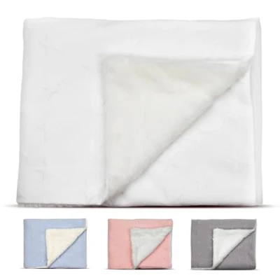 Afbeelding van Interbaby Deken Junior 80 X 110 Cm Fleece Beige/wit