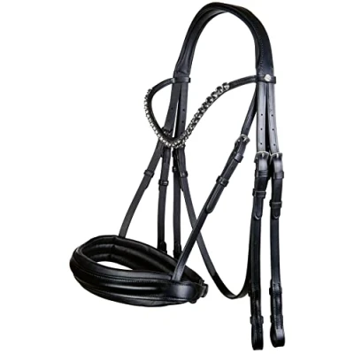 Afbeelding van HKM Stang en Trenshoofdstel Estelle Zwart Pony