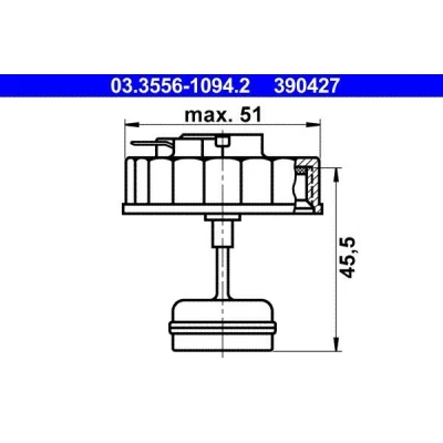 Afbeelding van Ate Remvloeistofreservoir deksel 03.3556 1094.2