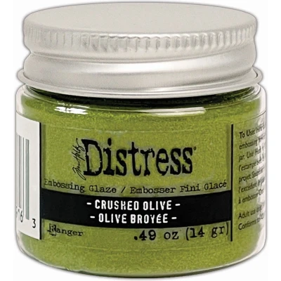 Afbeelding van Ranger Distress Embossing Glaze Crushed Olive TDE79163 Tim Holtz (06 23)