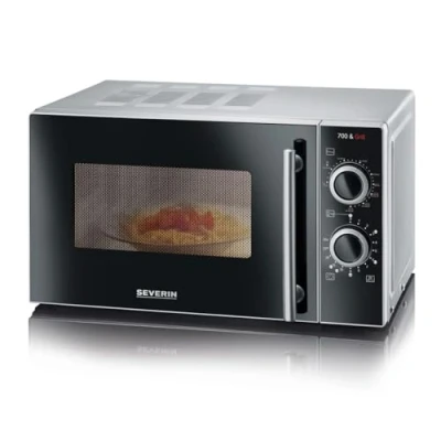 Afbeelding van Severin MW 7771 Magnetron Zwart/zilver 700 W Grillfunctie, Timerfunctie