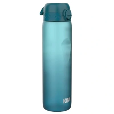 Image de ION8 Gourde 1 Litre avec Marqueur Heure pour Boire, Anti Fuite, Facile à Ouvrir, Verrouillage Sécurisé,Lavable en Lave vaisselle,Sans BPA, Idéale la Gym,Motivator Sarcelle Profond Et Bleu Sonique